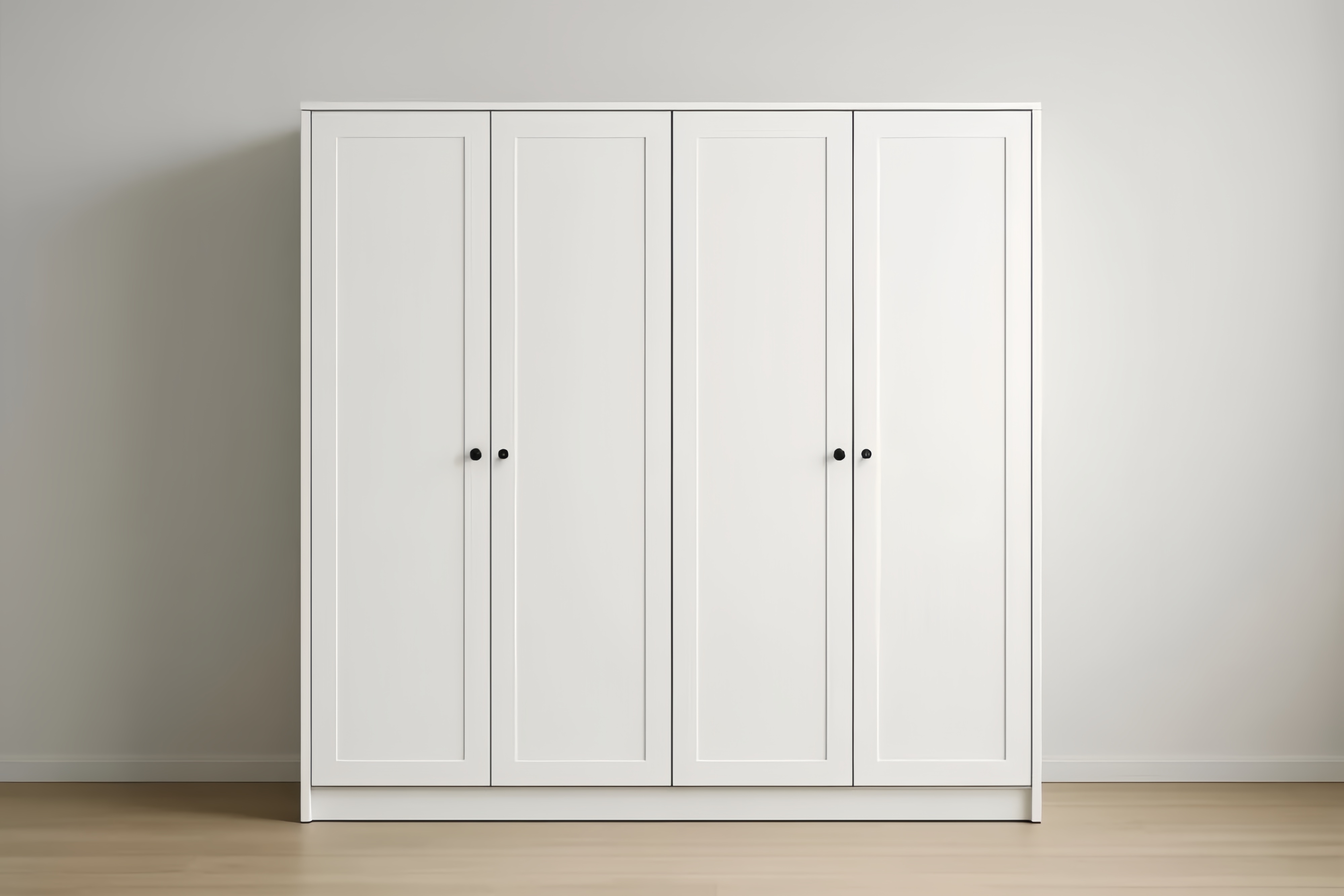 Armoire à 4 portes en bois Blanc