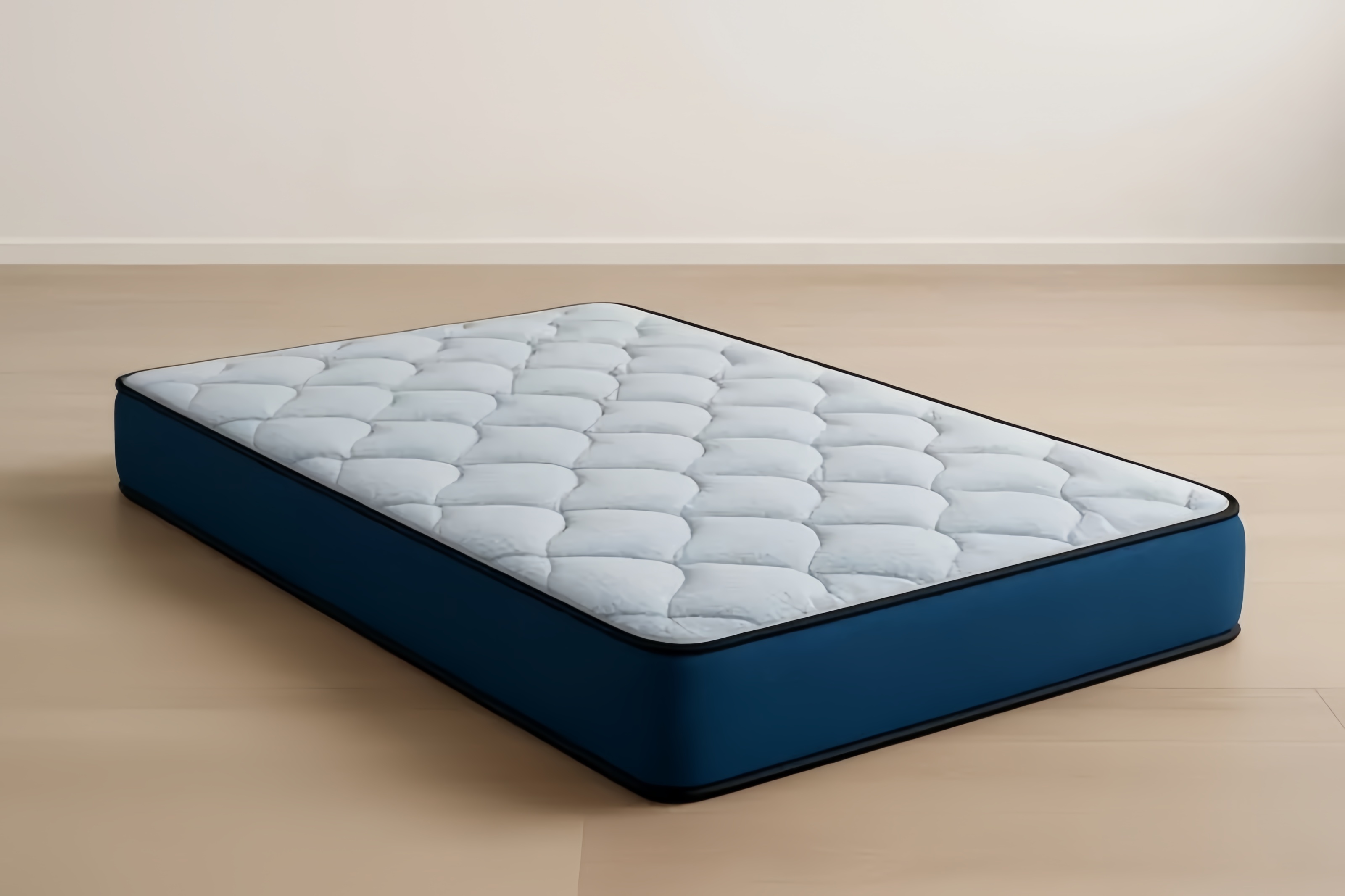 Matelas en mousse polyester 190x140x20 cm Bleu