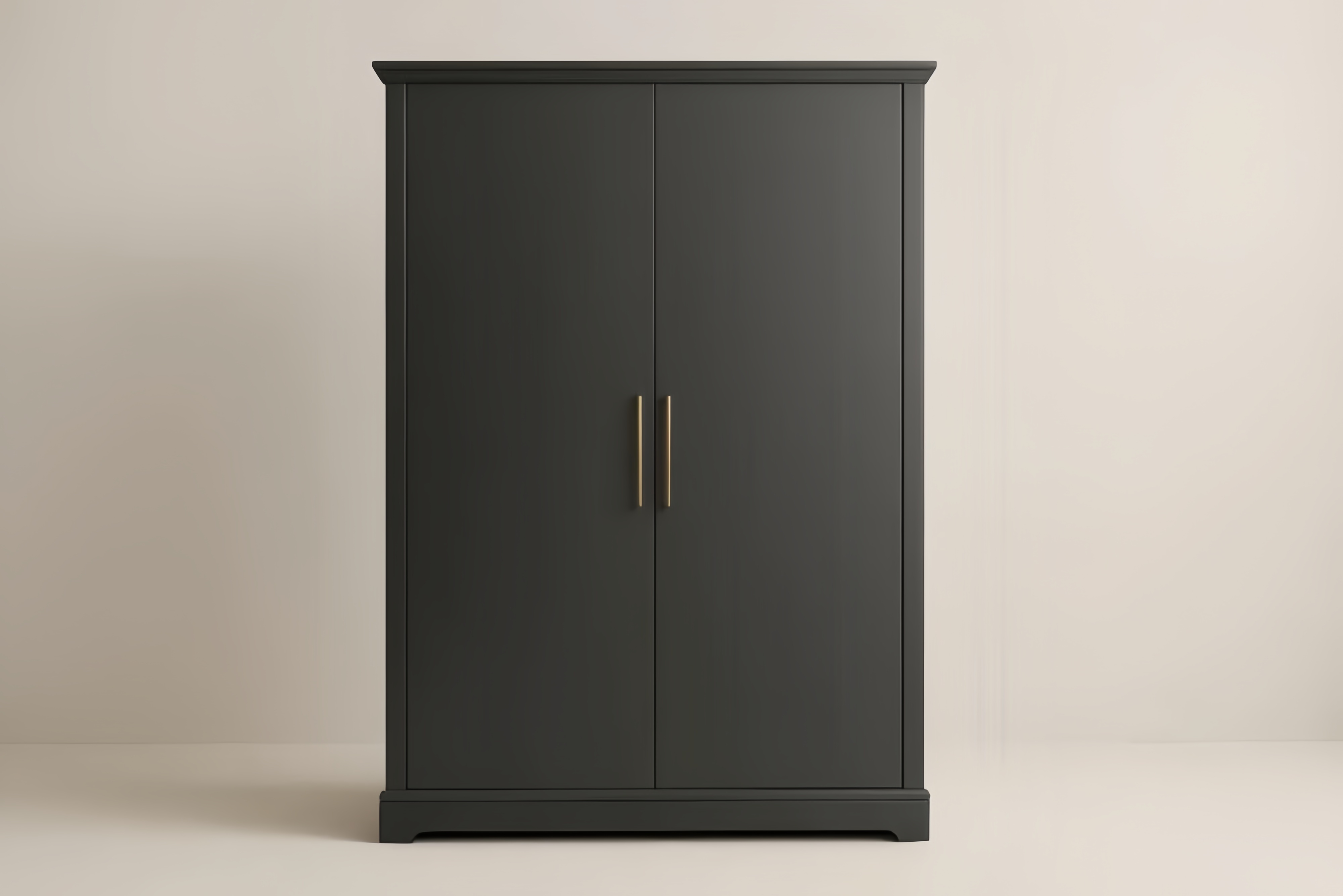 Armoire en bois MDF noire avec portes battantes