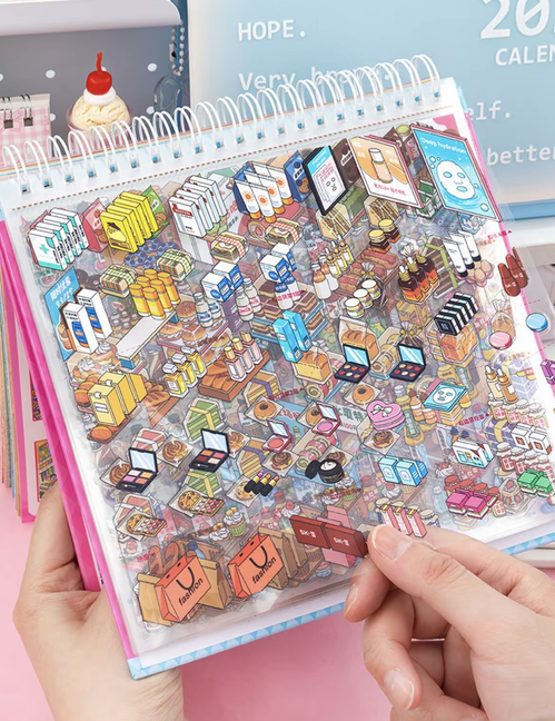 JUNBEI 9.0 Super Stock Clerk Scene Sticker Collection Book