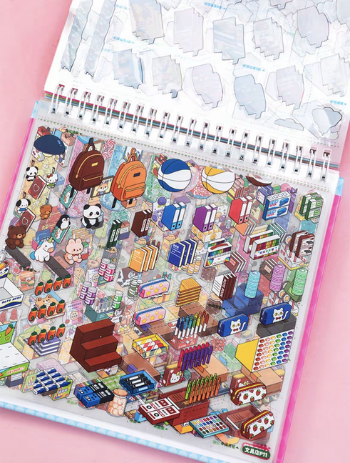 JUNBEI 9.0 Super Stock Clerk Scene Sticker Collection Book
