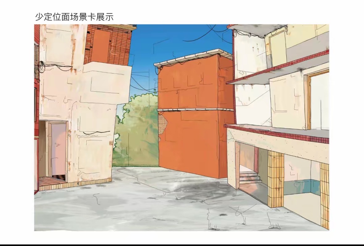 Retro 90s Old Town Street Evening Diorama Scene Stickers, Nostalgic Vintage Chinese Alley 3D Landscape PET Stickers for DIY Journal Crafts