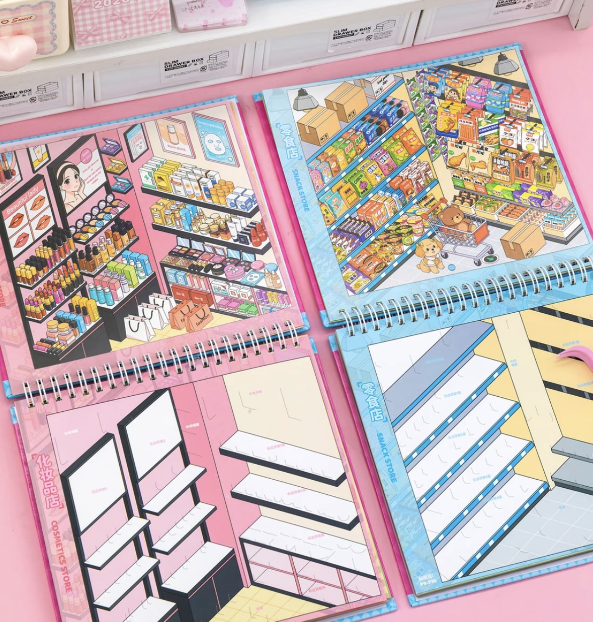 JUNBEI 9.0 Super Stock Clerk Scene Sticker Collection Book