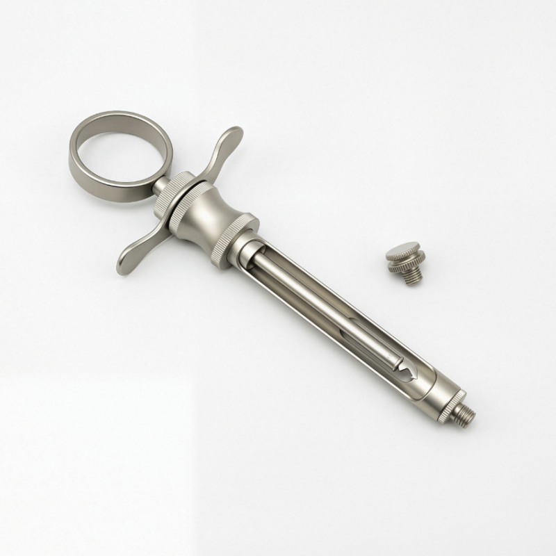 Premium Dental Self-Aspirating Anesthetic Syringe 1.8CC, Stainless Steel Instrument with Sharp Hook Tip