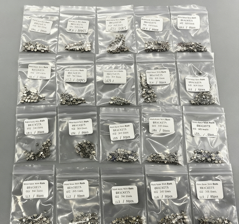 100pcs Dental Orthodontic Brackets metal Braces Mini Roth Slot 022 345 hooks Bulk