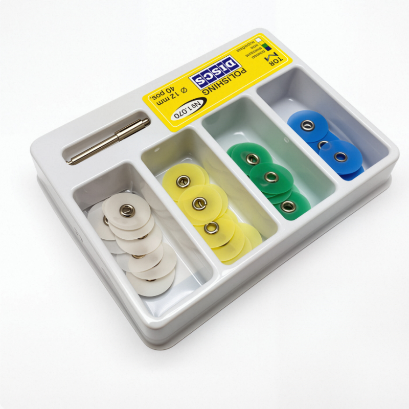 40/80Pcs Dental Composite Polishing Finishing Discs Kit with Mandrel | 12mm 14mm Gross Reduction Contouring Wheels