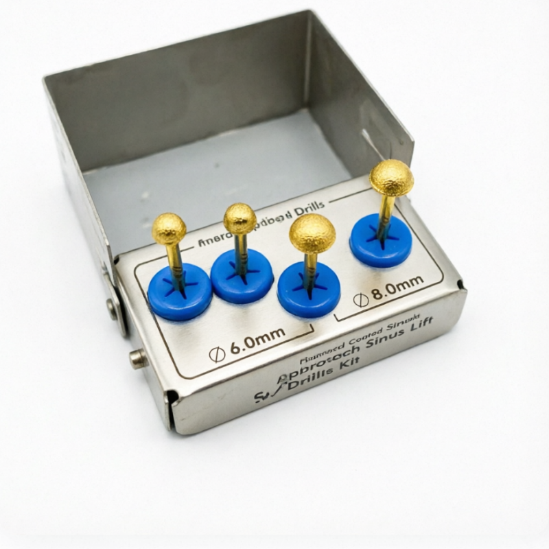 Dental Lateral Approach Drill Kit Sinus Lift Membrane Diamond Coated Burs 6mm 8mm
