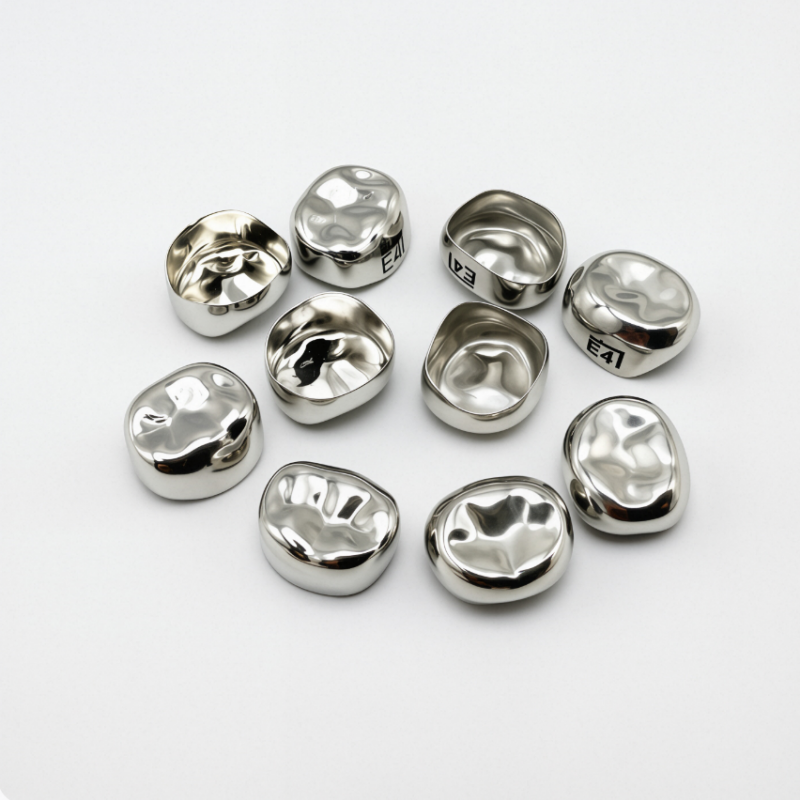 48 Sizes Dental Kids Stainless Steel Primary Molar Crowns, Pediatric Refill Crown Kit for Restoration