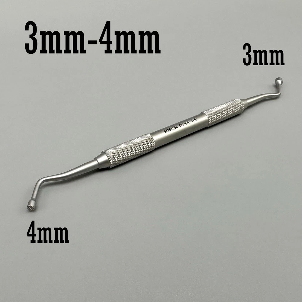 Stainless Steel Double Ended Dental Bone Graft Plugger Packer 3mm-4mm 6mm-8mm Dental Implant Instrument