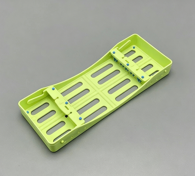 Plastic Dental Sterilization Cassette Box Tray Rack 5/7/10 Instruments Autoclave