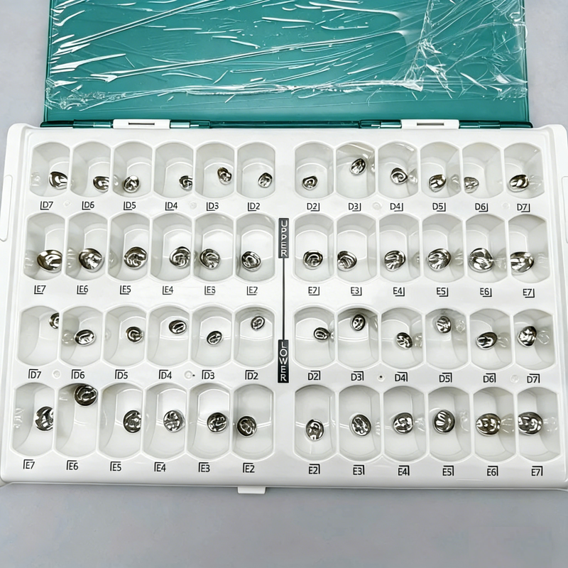 48 Sizes Stainless Steel Dental Kids Primary Molar Crowns Pediatric Crowns kit