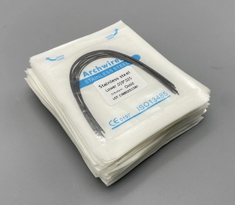 Dental S.S Orthodontic Arch Wire Stainless Steel Round Rectangular Natural Form Upper Lower