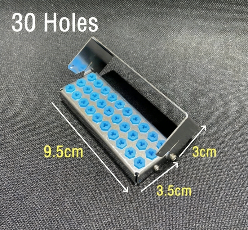 8/12/30Hole Bur Dental Burs Disinfection Autoclave Stand Holder Block Case Steel