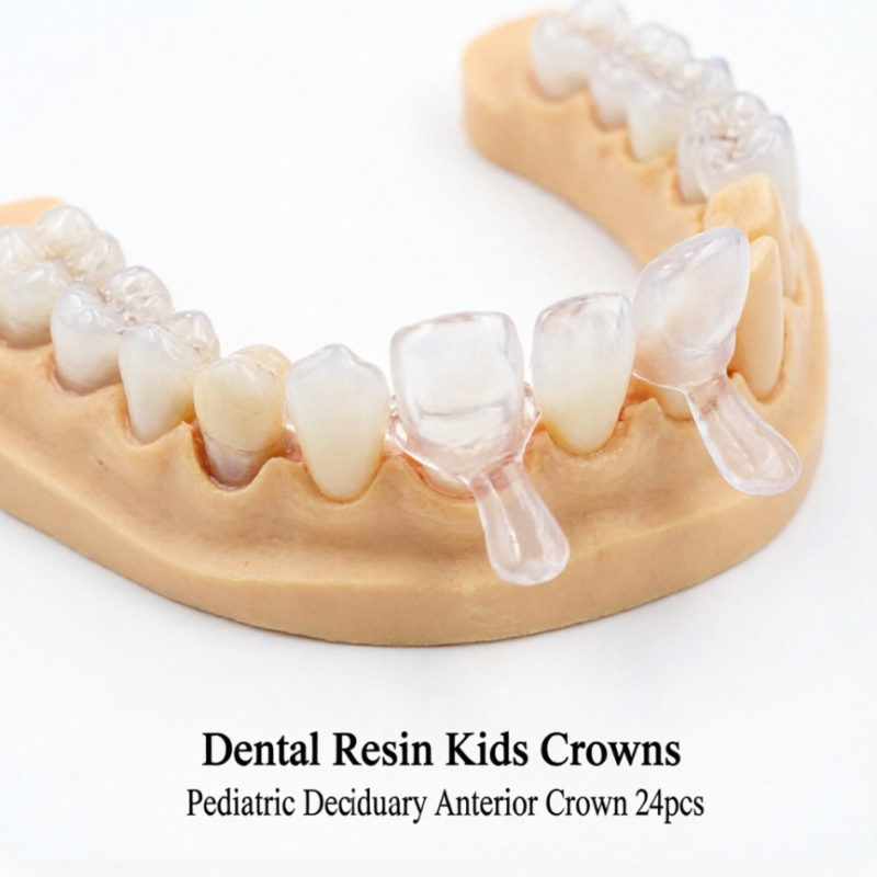 5pcs Dental Strip Crown Kids Form-Pedo Resin Pediatric Deciduous Anterior Crowns