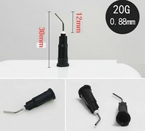 Dentist Pre-Bent Flowing Needle Tips Resin Syringe Tip Gauge For Dental Etch 18G 19G 20G 22G 23G 25G