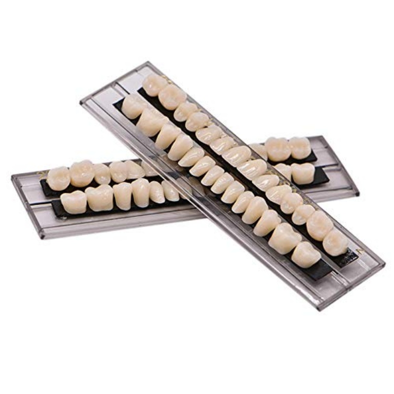 Dental Acrylic Resin Teeth for DIY Dentures | False Tooth Shade A2 A3 Upper Lower Rows for Teeth Replacement