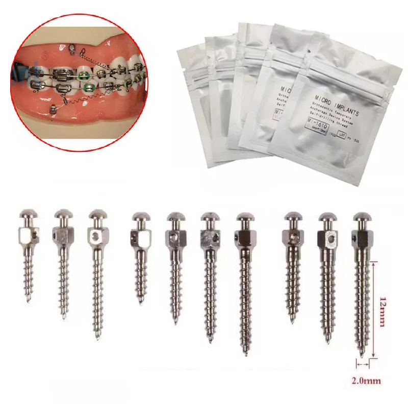 13Pcs Dental Orthodontic Mini Implants Micro Screw Self Drilling+1Pc Screwdriver