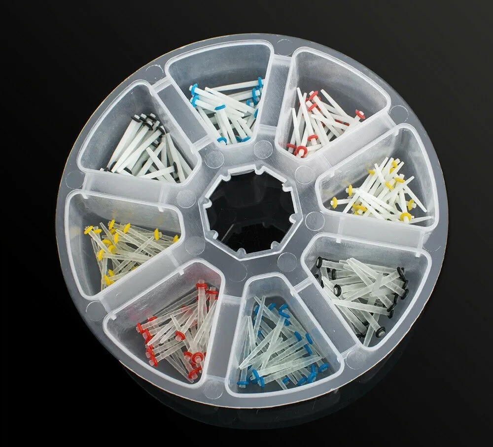 200 Pcs Dental Fiber Post Glass Quartz Teeth Restorative 1.2 1.4 1.6 1.8mm Posts