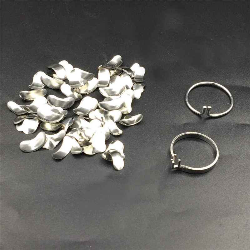 10 Sets TOR VM Dental Matrix Bands Sectional Contoured Matrices Wedges Ring Clamp