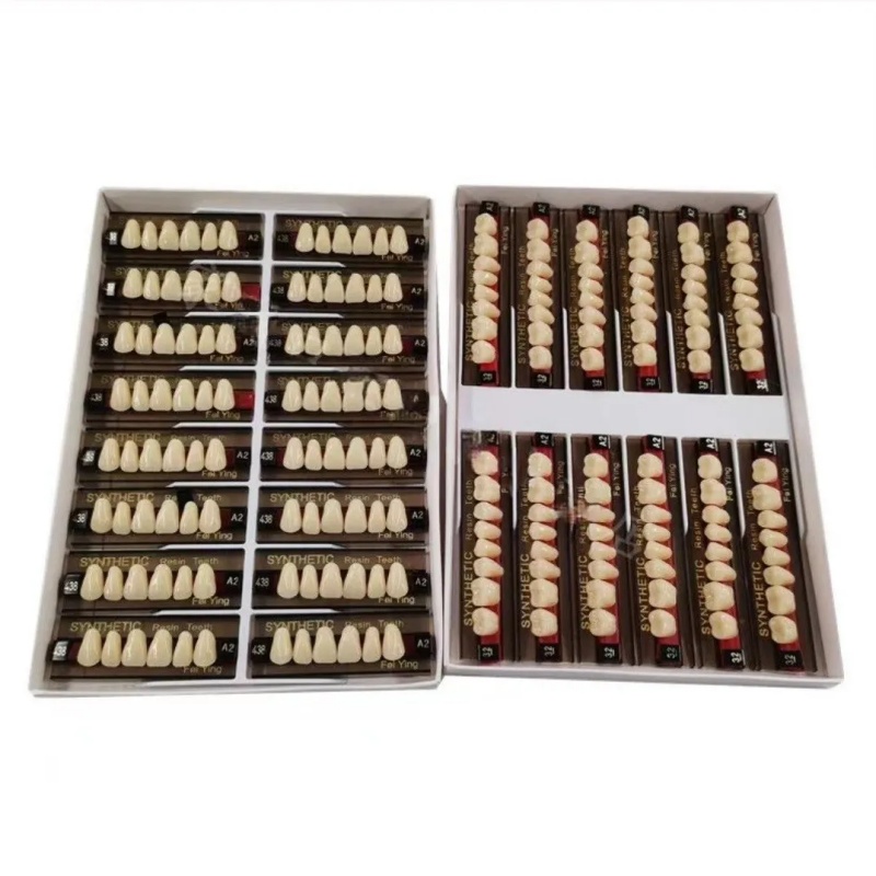 Dental Synthetic Resin Teeth for DIY Dentures | False Teeth Shade A1 A2 A3 Upper Lower Rows for Teeth Replacement