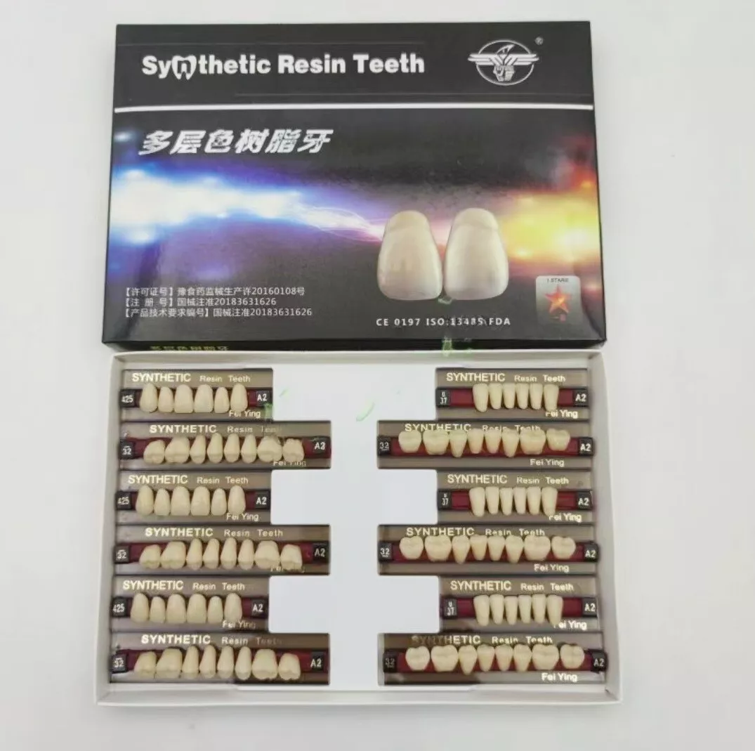 Dental Synthetic Resin Teeth DIY Denture False Teeth A2 A3 Upper Lower