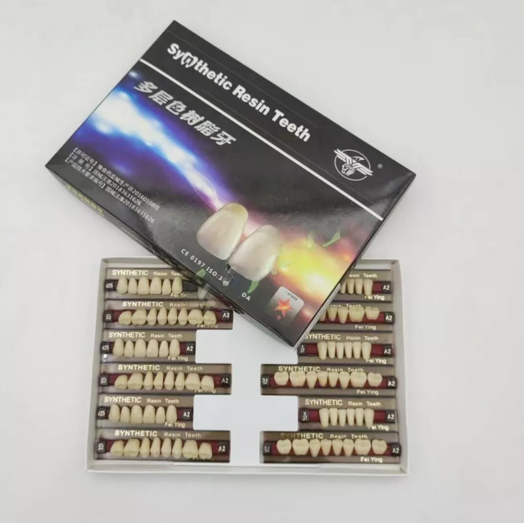 Dental Synthetic Resin Teeth DIY Denture False Teeth A2 A3 Upper Lower