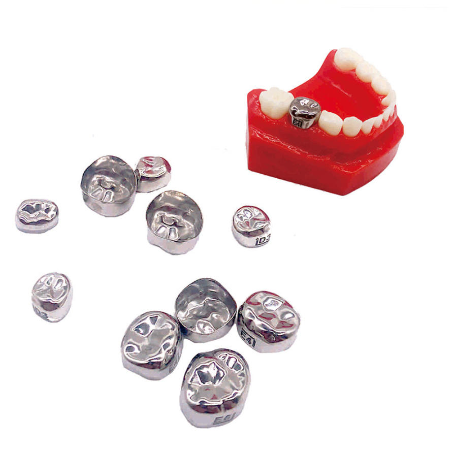5Pcs Dental D Primary E Molar Kids Crowns Stainless Steel Primary Crown Pediatric