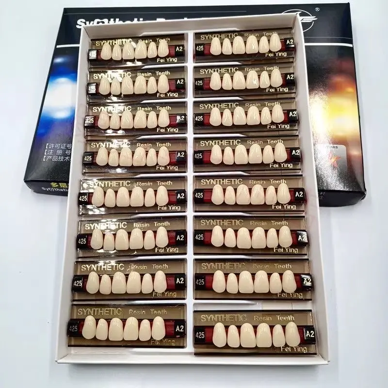 Dental Synthetic Resin Teeth DIY Denture False Teeth A2 A3 Upper Lower