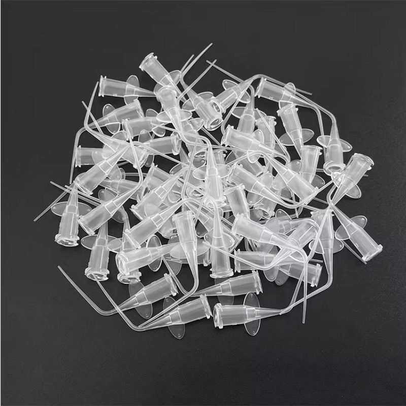 100Pcs Dental Endo Irrigation Tips, Disposable Root Canal Rinsing Side-Vented Syringe Needle Tips, 0.25/0.35mm