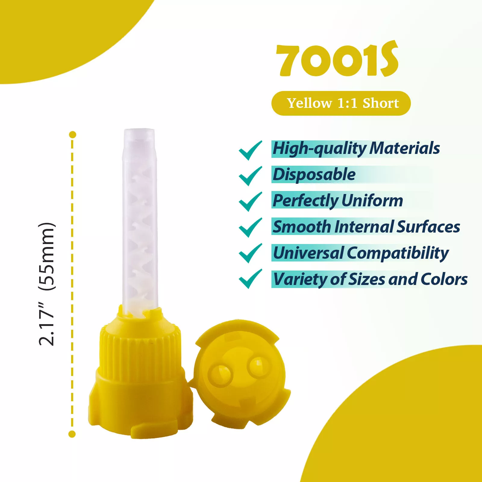 Dental Impression Material Silicone Crown Mixer Nozzle Disposable Mixing tips