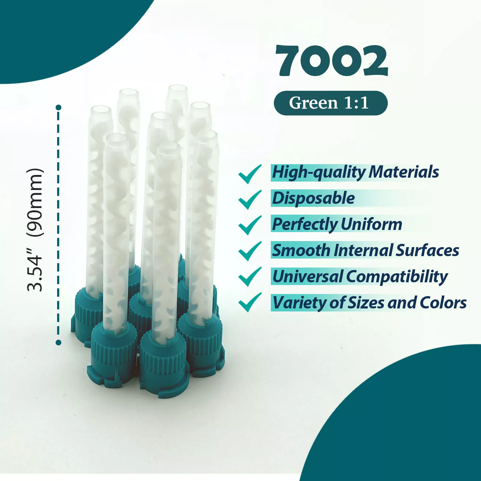 Dental Impression Material Silicone Crown Mixer Nozzle Disposable Mixing tips