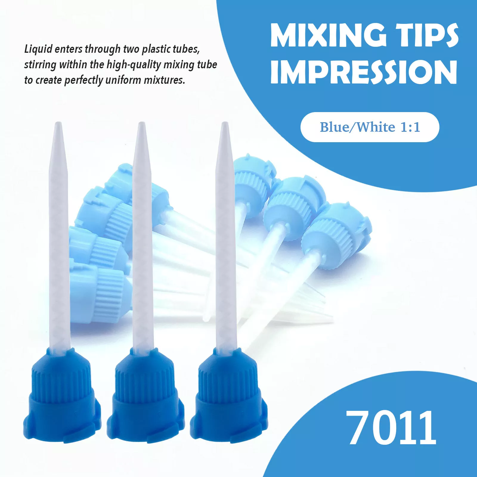 Dental Impression Material Silicone Crown Mixer Nozzle Disposable Mixing tips