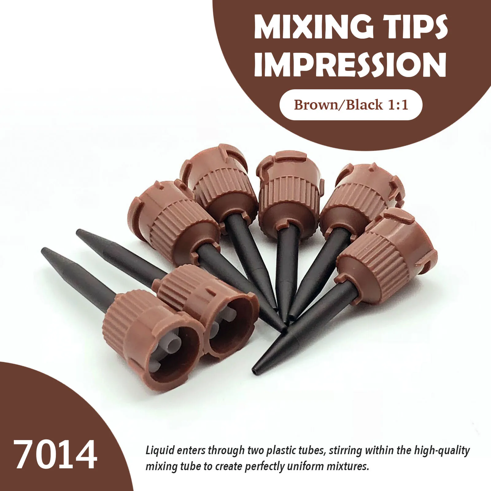 Dental Impression Material Silicone Crown Mixer Nozzle Disposable Mixing tips