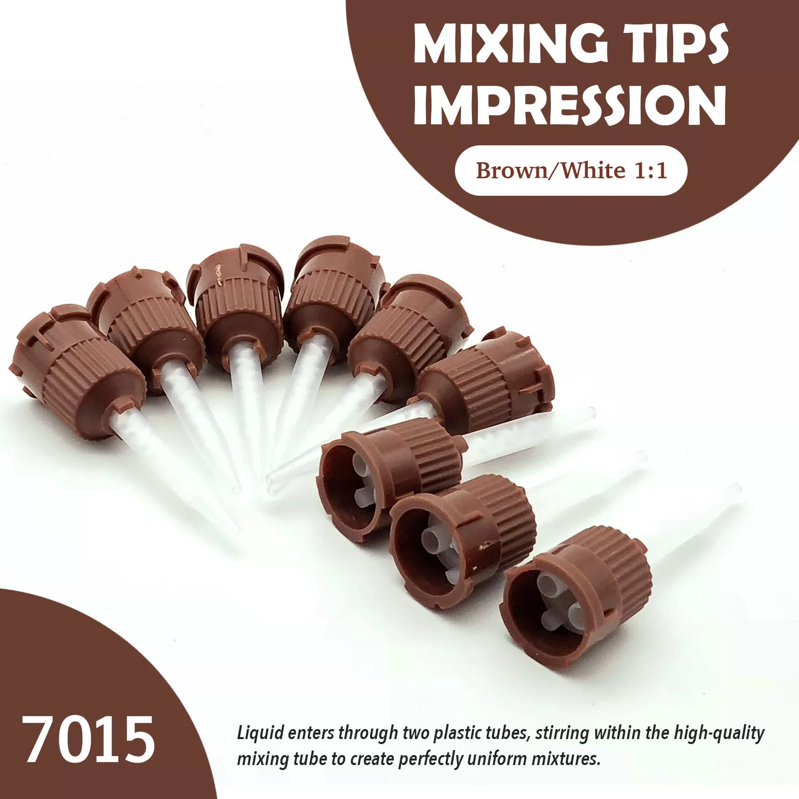 Dental Impression Material Silicone Crown Mixer Nozzle Disposable Mixing tips