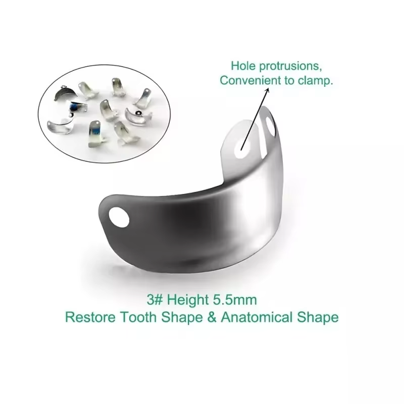 50x Dental Matrix Bands Ring Sectional Matrice Clamp Fit Palodent V3 Metal Band