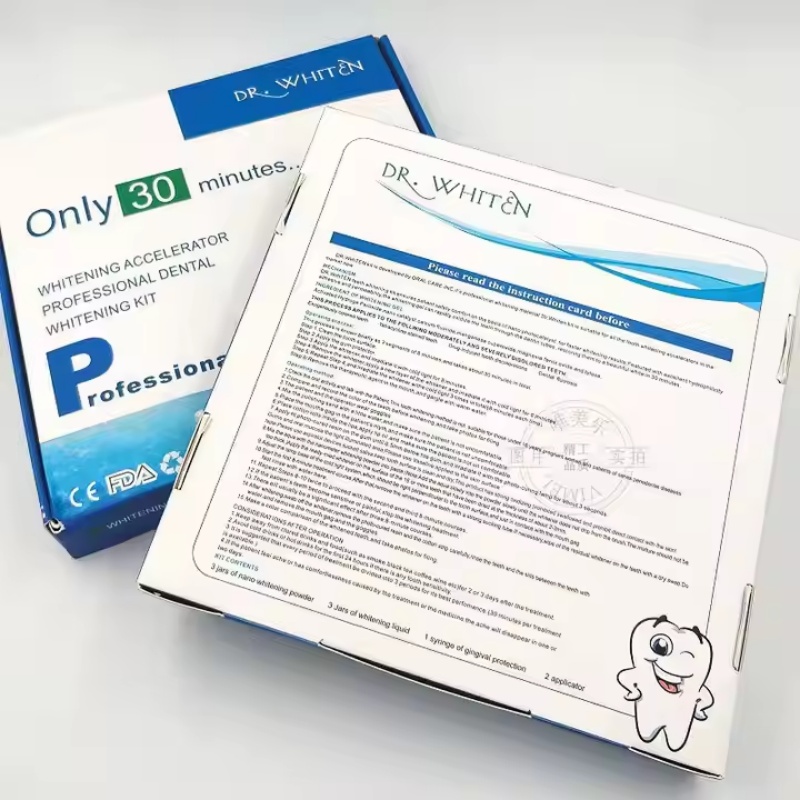 Dental Whitening Kit 30 Minutes Dr.Whiten 35% HP Bleaching Gel Set Teeth Powder