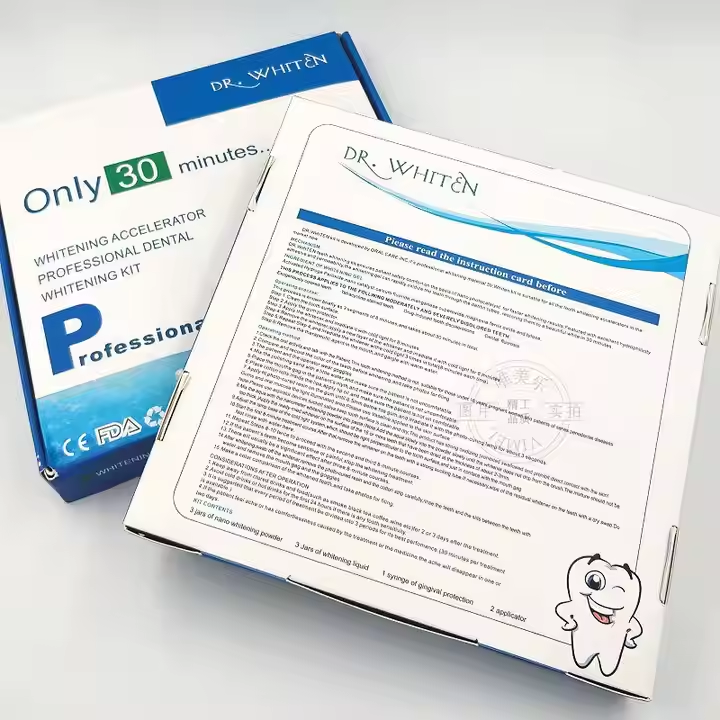 Dental Whitening Kit 30 Minutes Dr.Whiten 35% HP Bleaching Gel Set Teeth Powder