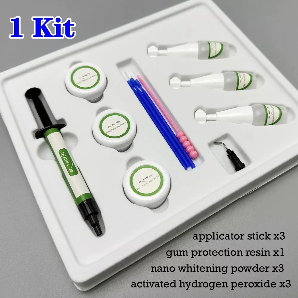 Dental Whitening Kit 30 Minutes Dr.Whiten 35% HP Bleaching Gel Set Teeth Powder