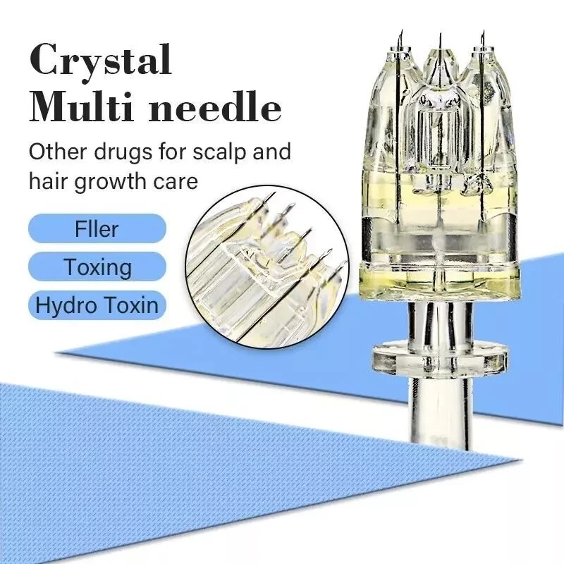 5Pin Crystal Multi Needle Replace Tips | Sterile Injector Cartridge for Facial Hydration Skin Care Device
