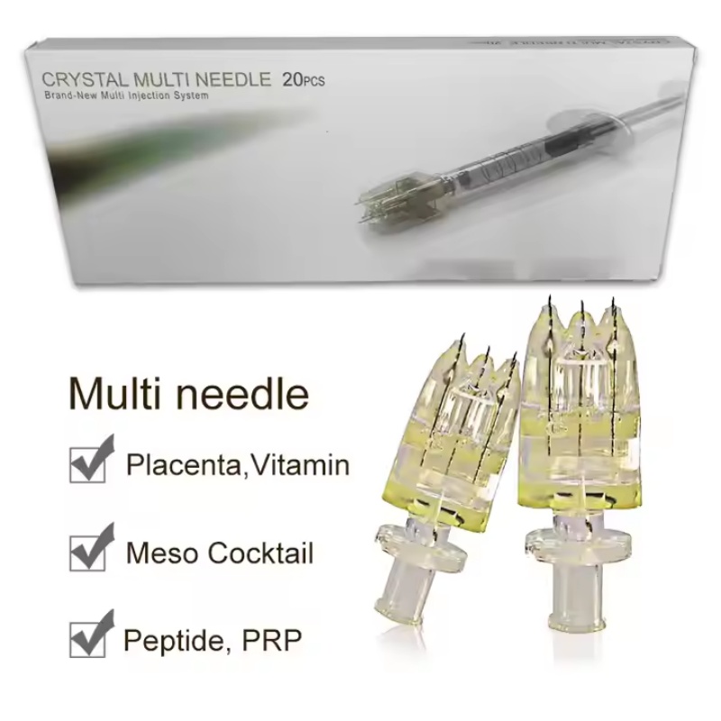 5Pin Crystal Multi Needle Replace Tips | Sterile Injector Cartridge for Facial Hydration Skin Care Device