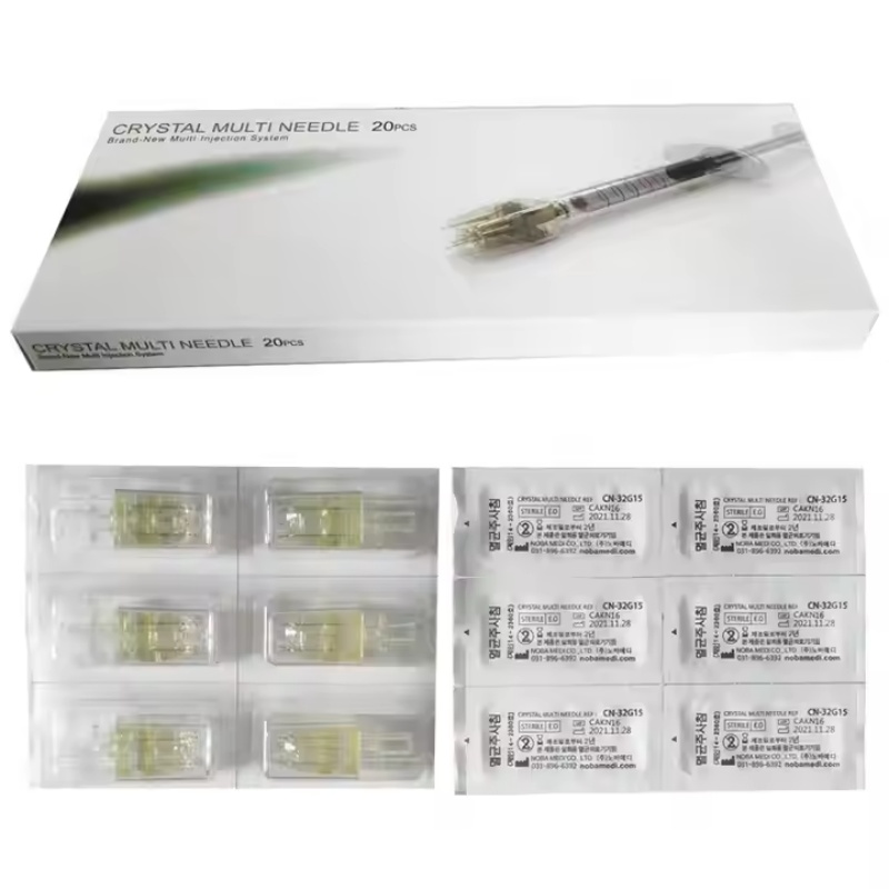 5Pin Crystal Multi Needle Replace Tips | Sterile Injector Cartridge for Facial Hydration Skin Care Device
