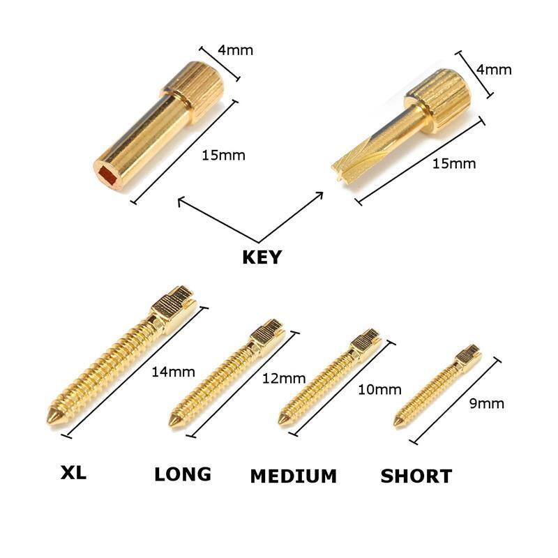 120Pcs Dental Screw Post Kit Gold & Silver Plated Titanium Conical Root Canal Pins for Core Reconstruction