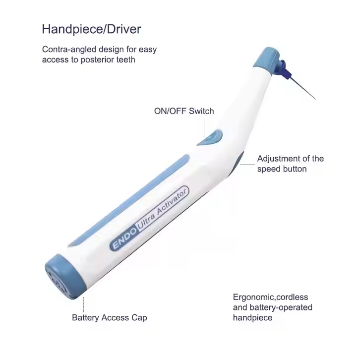 Dental Endodontics Ultra Activator Handpiece | Root Canal Irrigation Sonic Activator Kit with 60Pcs Tips