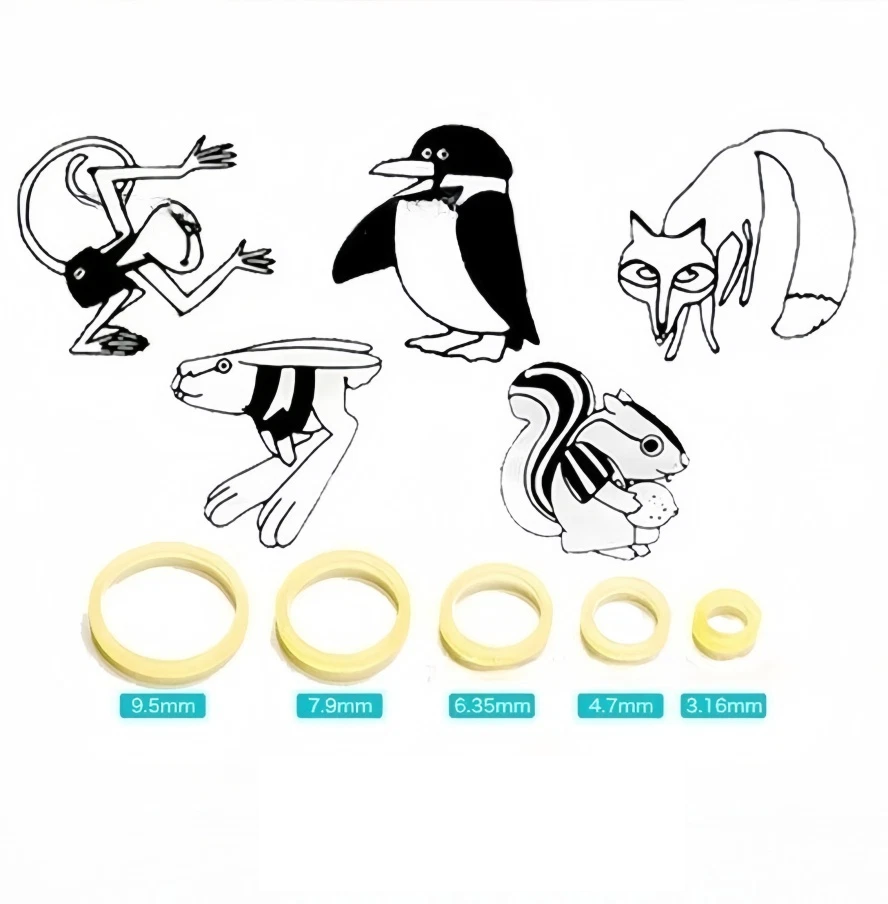 5000pcs Dental Orthodontic Rubber Bands Elastics Latex Braces 15 Sizes/forces