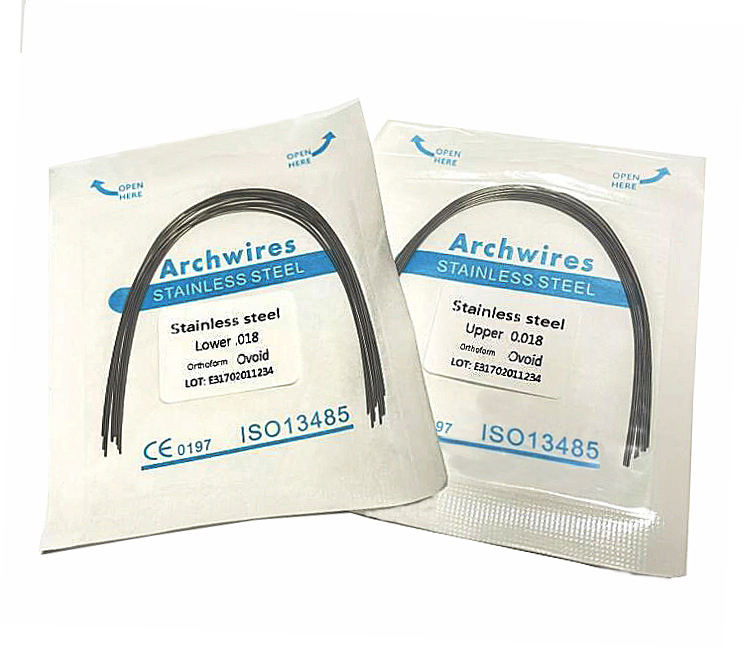 Dental S.S Orthodontic Arch Wire Stainless Steel Round Rectangular Natural Form Upper Lower