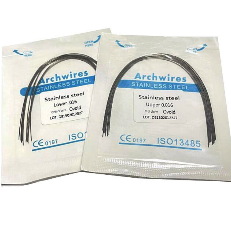 Premium Dental Stainless Steel Orthodontic Arch Wires Round & Rectangular Natural Form for Upper Lower