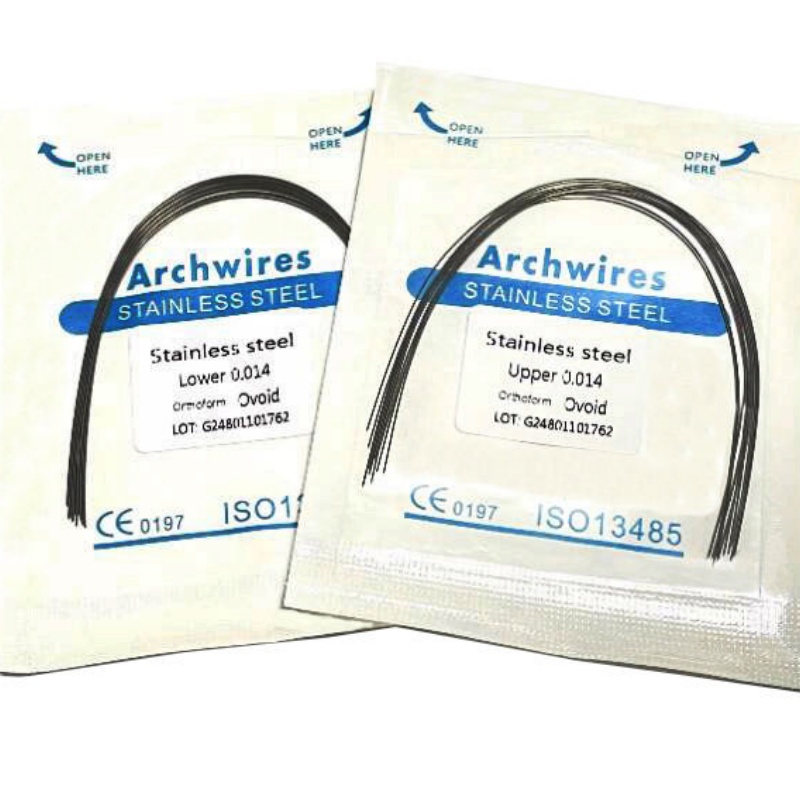 Premium Dental Stainless Steel Orthodontic Arch Wires Round & Rectangular Natural Form for Upper Lower