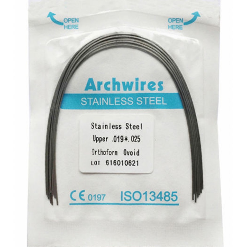 Premium Dental Stainless Steel Orthodontic Arch Wires Round & Rectangular Natural Form for Upper Lower