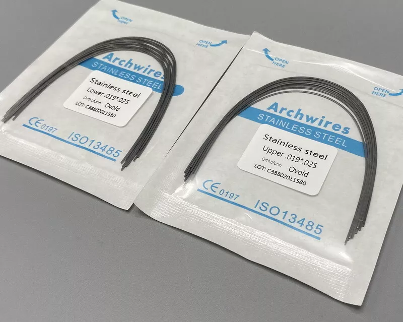 Dental S.S Orthodontic Arch Wire Stainless Steel Round Rectangular Natural Form Upper Lower