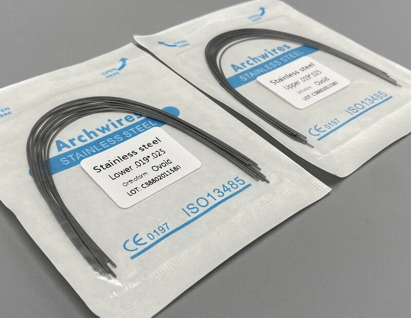 Dental S.S Orthodontic Arch Wire Stainless Steel Round Rectangular Natural Form Upper Lower